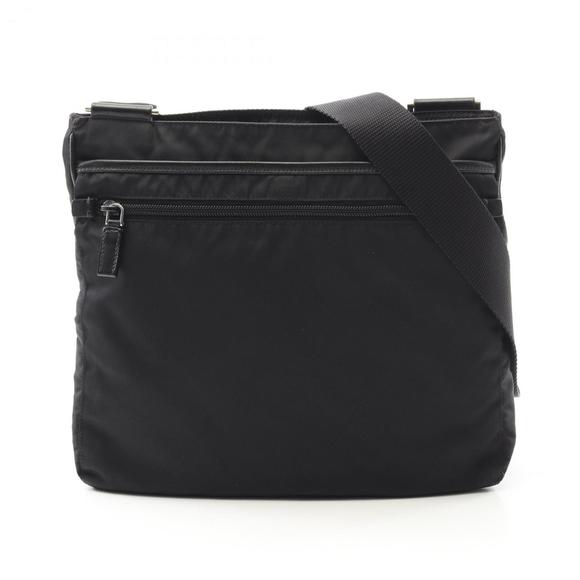 Prada shoulder bag in nylon and Saffiano leather for men women black